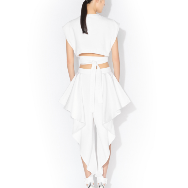 Alaïa Belted Denim Top - ALAÏA Pants - Laser Cut Luxury - Shop at Coveti