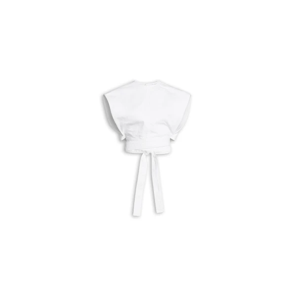 Alaia Belted Denim Top