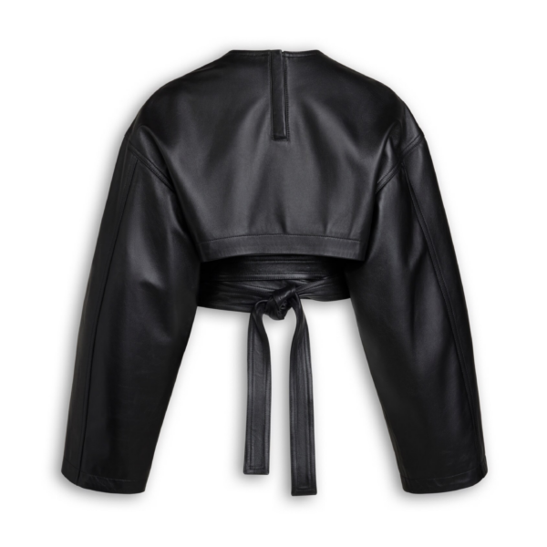 Alaïa Belted Leather Top - ALAÏA Tops - Laser Cut Luxury - Shop at Coveti