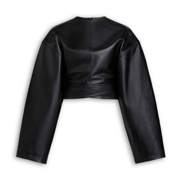Alaïa Belted Leather Top - ALAÏA Tops - Laser Cut Luxury - Shop at Coveti