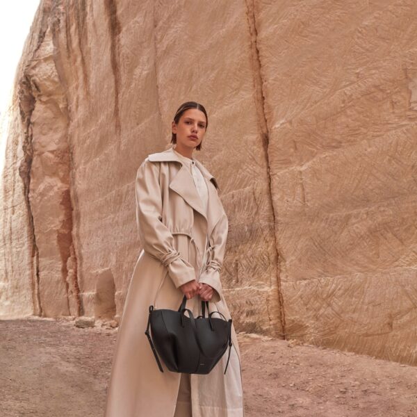 Polène Cyme Mini in Black Cyme Mini in Black - Mini Bags - Parisian Luxury Leather Bag at Coveti