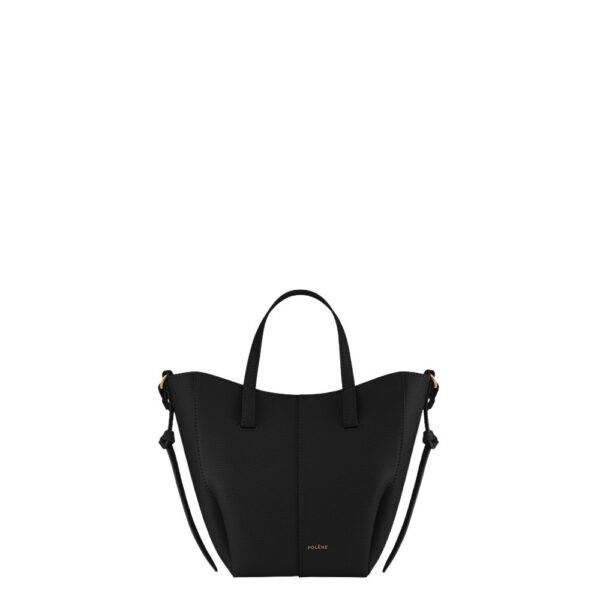 Polène Cyme Tote Nano in Black Cyme Tote Nano in Black - Mini Bags - Parisian Luxury Leather Bag at Coveti