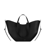 Polène Cyme in Black Cyme in Black - Totes & Top-Handle Bags - Parisian Luxury Leather Bag at Coveti