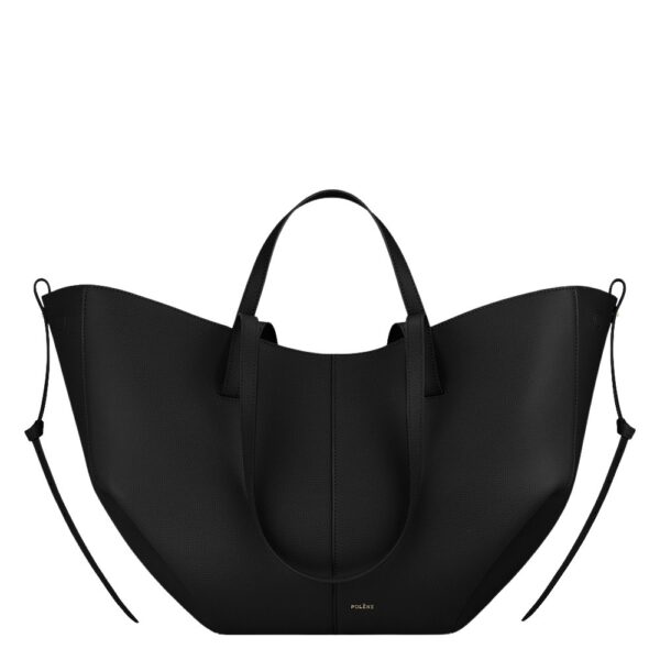 Polène Cyme in Black Cyme in Black - Totes & Top-Handle Bags - Parisian Luxury Leather Bag at Coveti