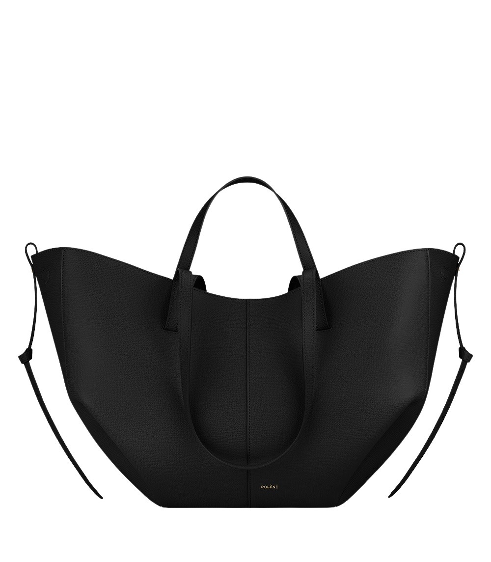 Polène Cyme in Black Cyme in Black - Totes & Top-Handle Bags - Parisian Luxury Leather Bag at Coveti