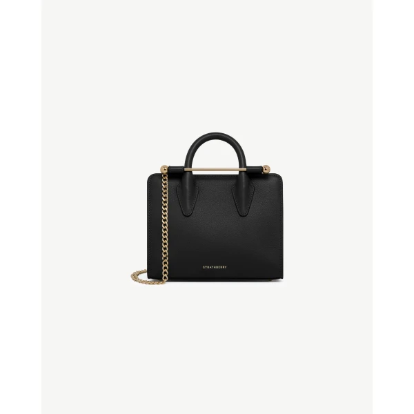 Strathberry Nano Tote in Black, view 2