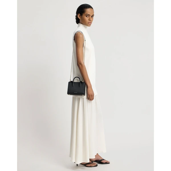 Strathberry Nano Tote in Black, view 8