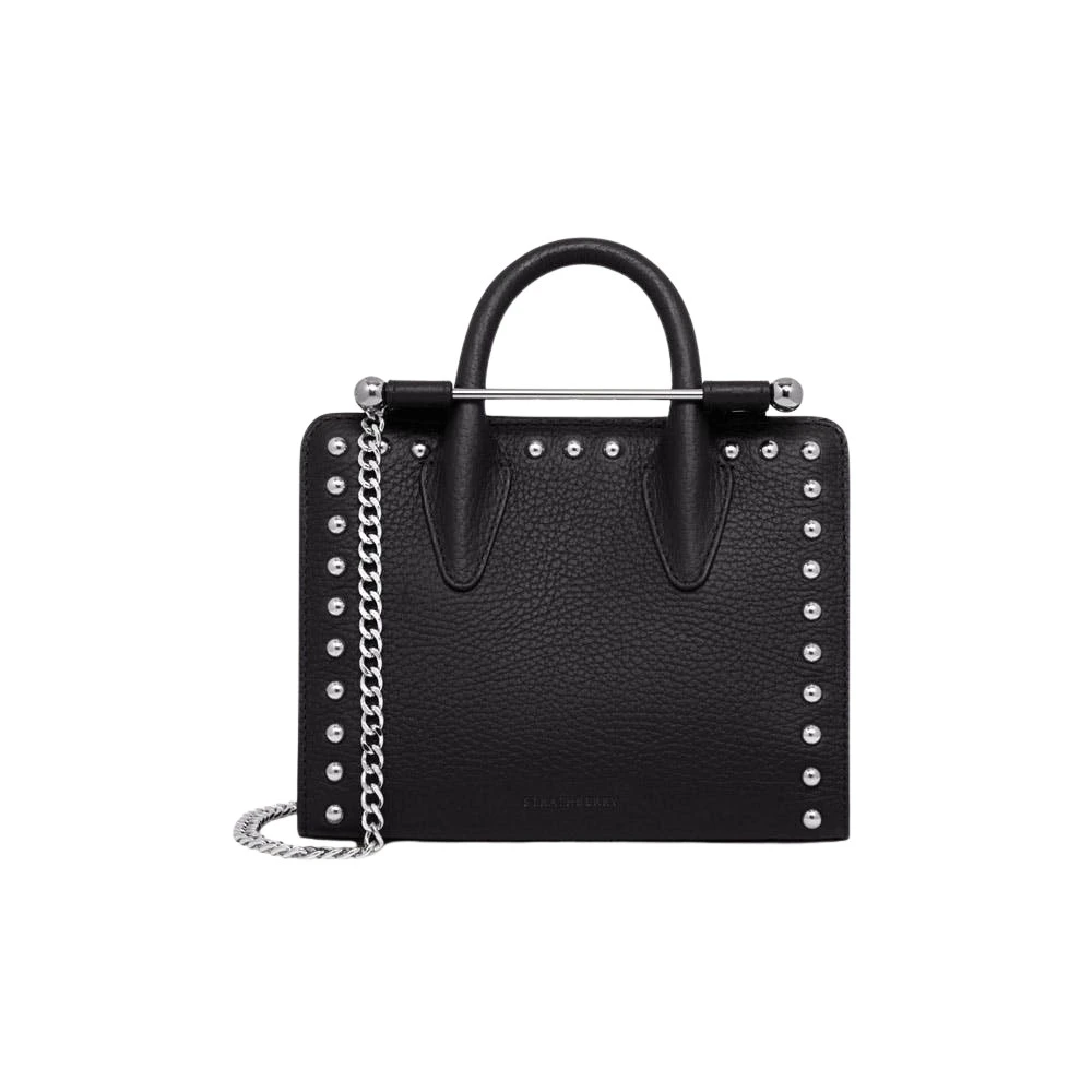 Black-Nano-Tote-in-Black-Studded55378_nobg Strathberry Nano Tote mini bag