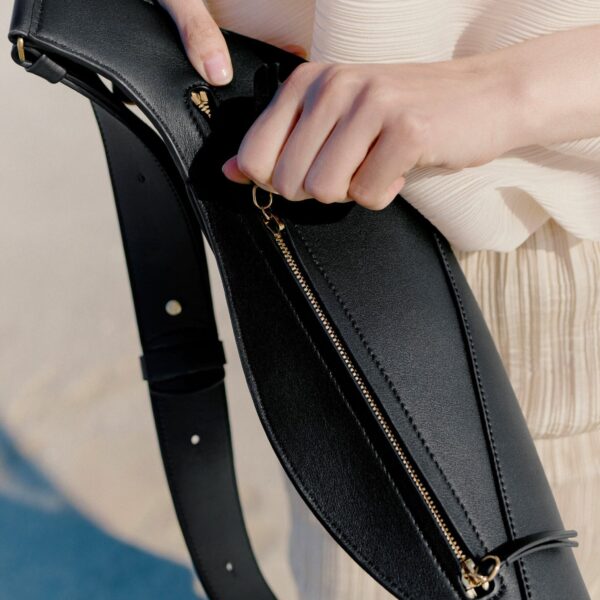 Polène Neyu in Black Neyu in Black - Shoulder & Crossbody Bags - Parisian Luxury Leather Bag at Coveti