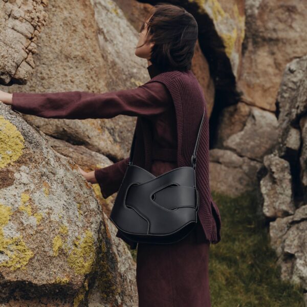 Polène Nodde Hobo in Black Nodde Hobo in Black - Shoulder & Crossbody Bags - Parisian Luxury Leather Bag at Coveti