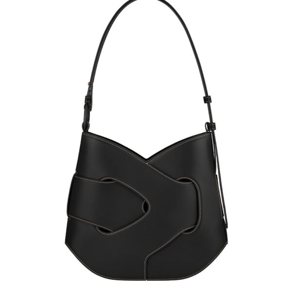 Polène Nodde Hobo in Black Nodde Hobo in Black - Shoulder & Crossbody Bags - Parisian Luxury Leather Bag at Coveti