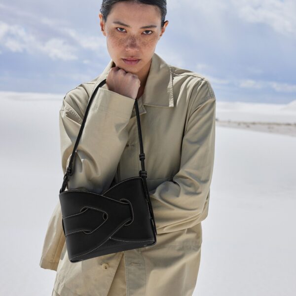 Polène Nodde in Black Nodde in Black - Shoulder & Crossbody Bags - Parisian Luxury Leather Bag at Coveti