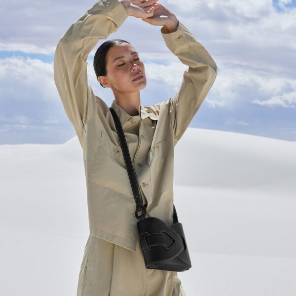 Polène Nodde in Black Nodde in Black - Shoulder & Crossbody Bags - Parisian Luxury Leather Bag at Coveti