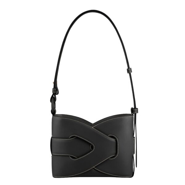 Polène Nodde in Black Nodde in Black - Shoulder & Crossbody Bags - Parisian Luxury Leather Bag at Coveti