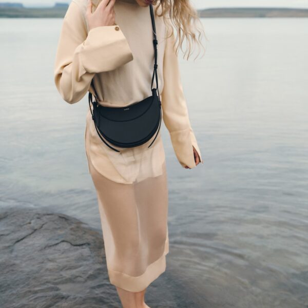 Polène Numéro Dix in Black Numéro Dix in Black - Shoulder & Crossbody Bags - Parisian Luxury Leather Bag at Coveti