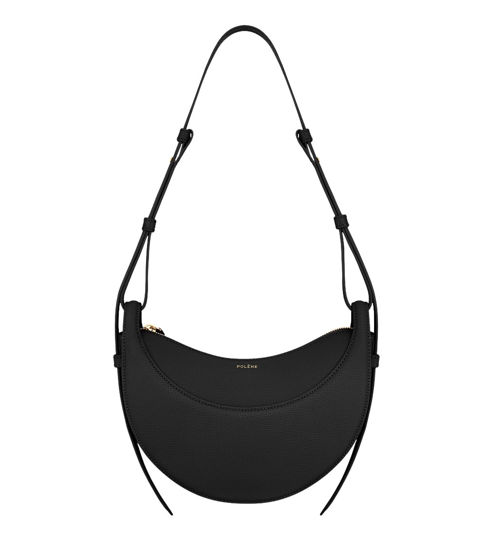 Polène Numéro Dix in Black Numéro Dix in Black - Shoulder & Crossbody Bags - Parisian Luxury Leather Bag at Coveti