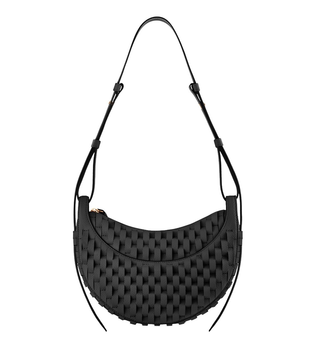 Polène Numéro Dix in Onda Black Numéro Dix in Onda Black - Shoulder & Crossbody Bags - Parisian Luxury Leather Bag at Coveti