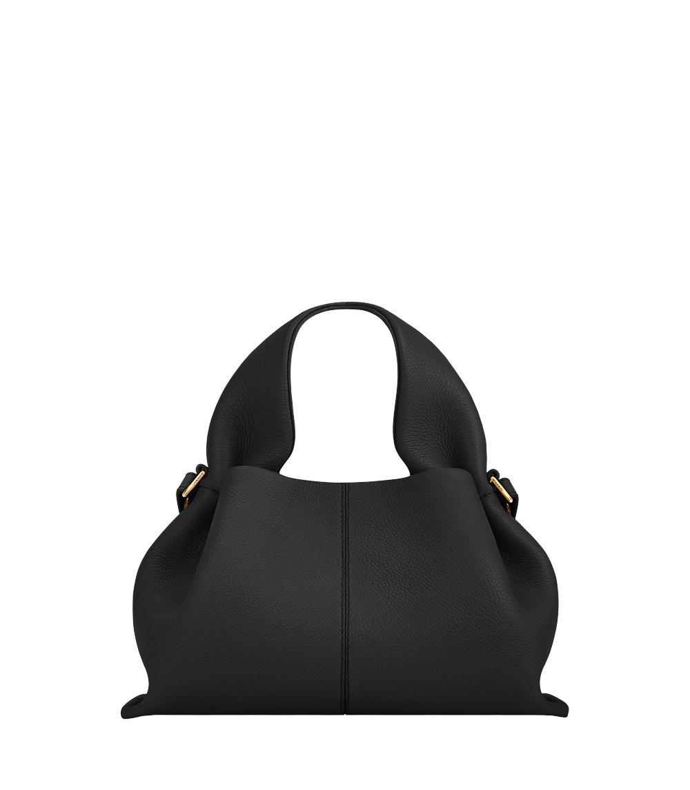 Polène Numéro Neuf Mini in Black Numéro Neuf Mini in Black - Mini Bags - Parisian Luxury Leather Bag at Coveti