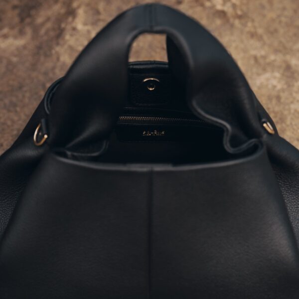 Polène Numéro Neuf in Black Numéro Neuf in Black - Shoulder & Crossbody Bags - Parisian Luxury Leather Bag at Coveti