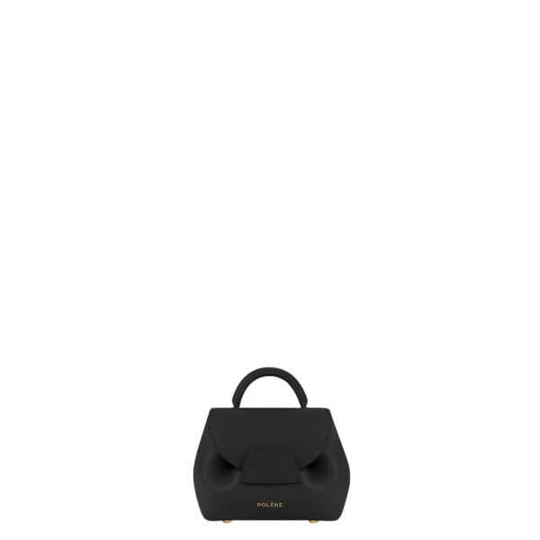 Polène Numéro Un Micro in Black Numéro Un Micro in Black - Mini Bags - Parisian Luxury Leather Bag at Coveti
