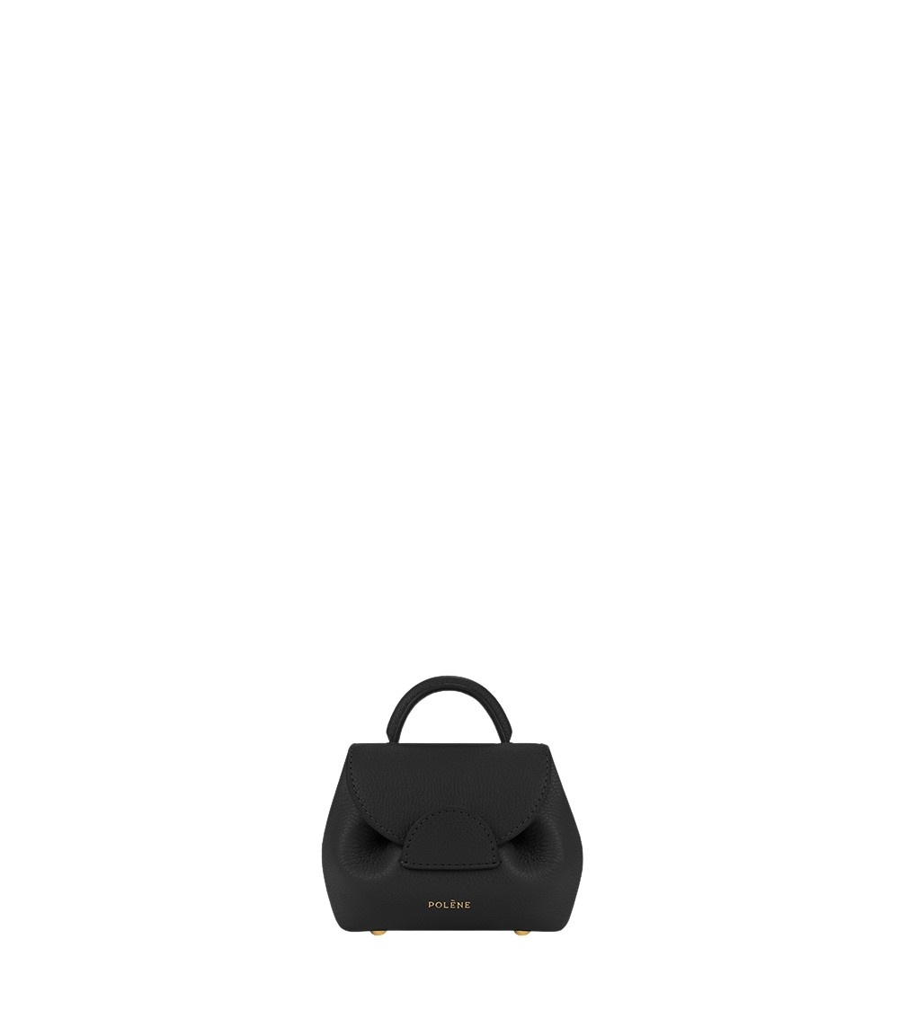 Polène Numéro Un Micro in Black Numéro Un Micro in Black - Mini Bags - Parisian Luxury Leather Bag at Coveti