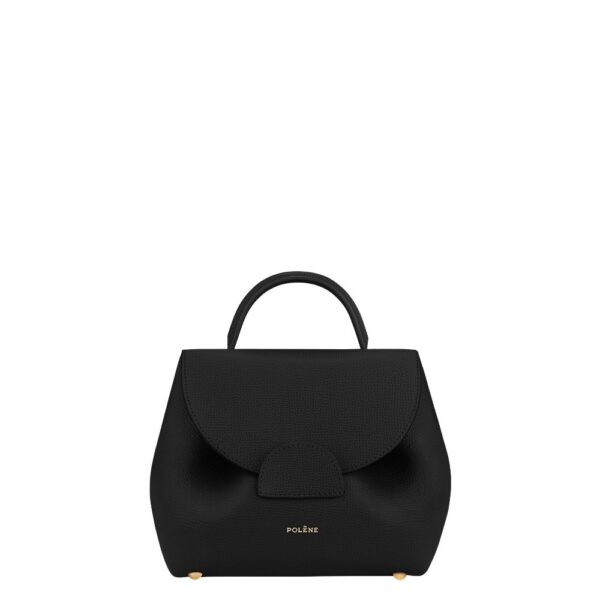 Polène Numéro Un Nano in Black Numéro Un Nano in Black - Mini Bags - Parisian Luxury Leather Bag at Coveti
