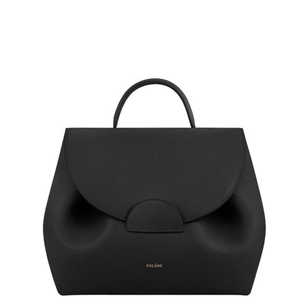 Polène Numéro Un in Black Numéro Un in Black - Totes & Top-Handle Bags - Parisian Luxury Leather Bag at Coveti