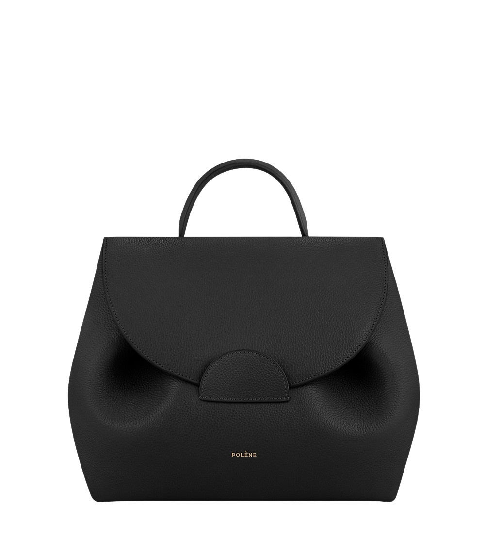 Polène Numéro Un in Black Numéro Un in Black - Totes & Top-Handle Bags - Parisian Luxury Leather Bag at Coveti
