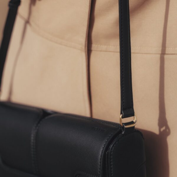 Polène Osmo in Black Osmo in Black - Shoulder & Crossbody Bags - Parisian Luxury Leather Bag at Coveti