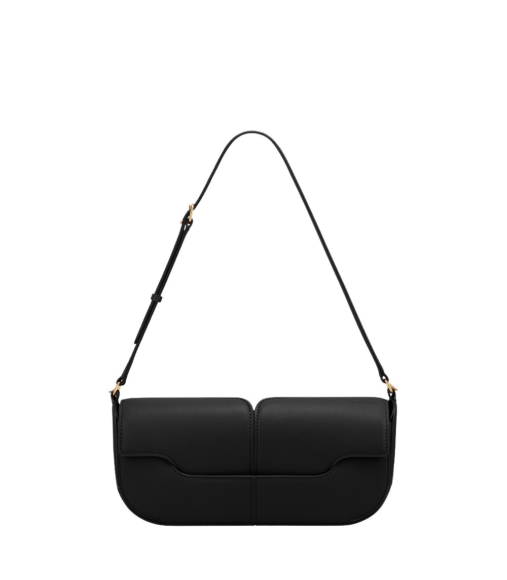 Polène Osmo in Black Osmo in Black - Shoulder & Crossbody Bags - Parisian Luxury Leather Bag at Coveti