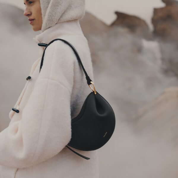 Polène Tonca - Textured Black in Black Tonca - Textured Black in Black - Shoulder & Crossbody Bags - Parisian Luxury Leather Bag at Coveti