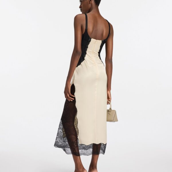 Attico black and ivory dress