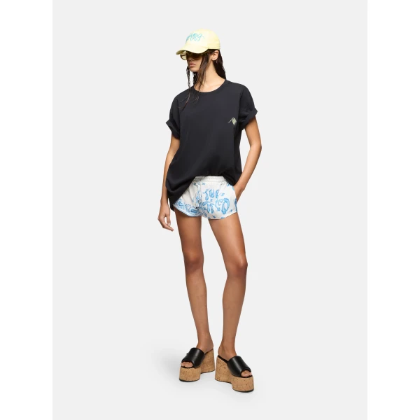 The Attico Black and pale yellow t-shirt Top, view 2