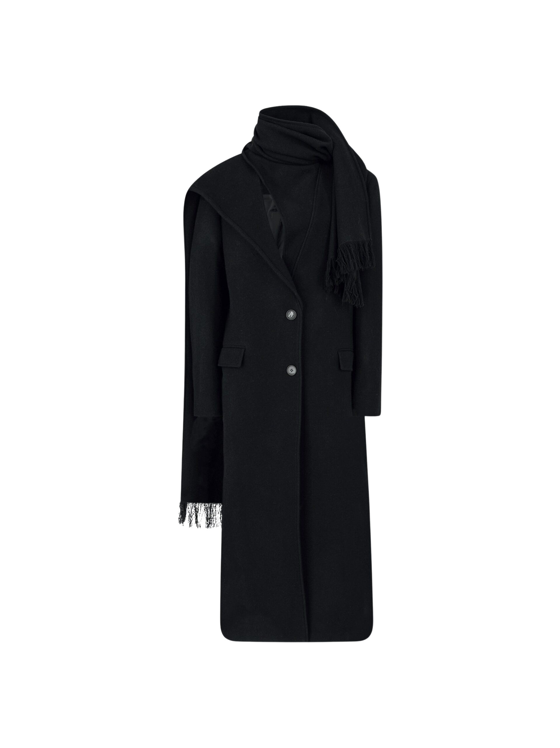 The Attico Black long coat