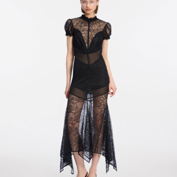 Black midi dress