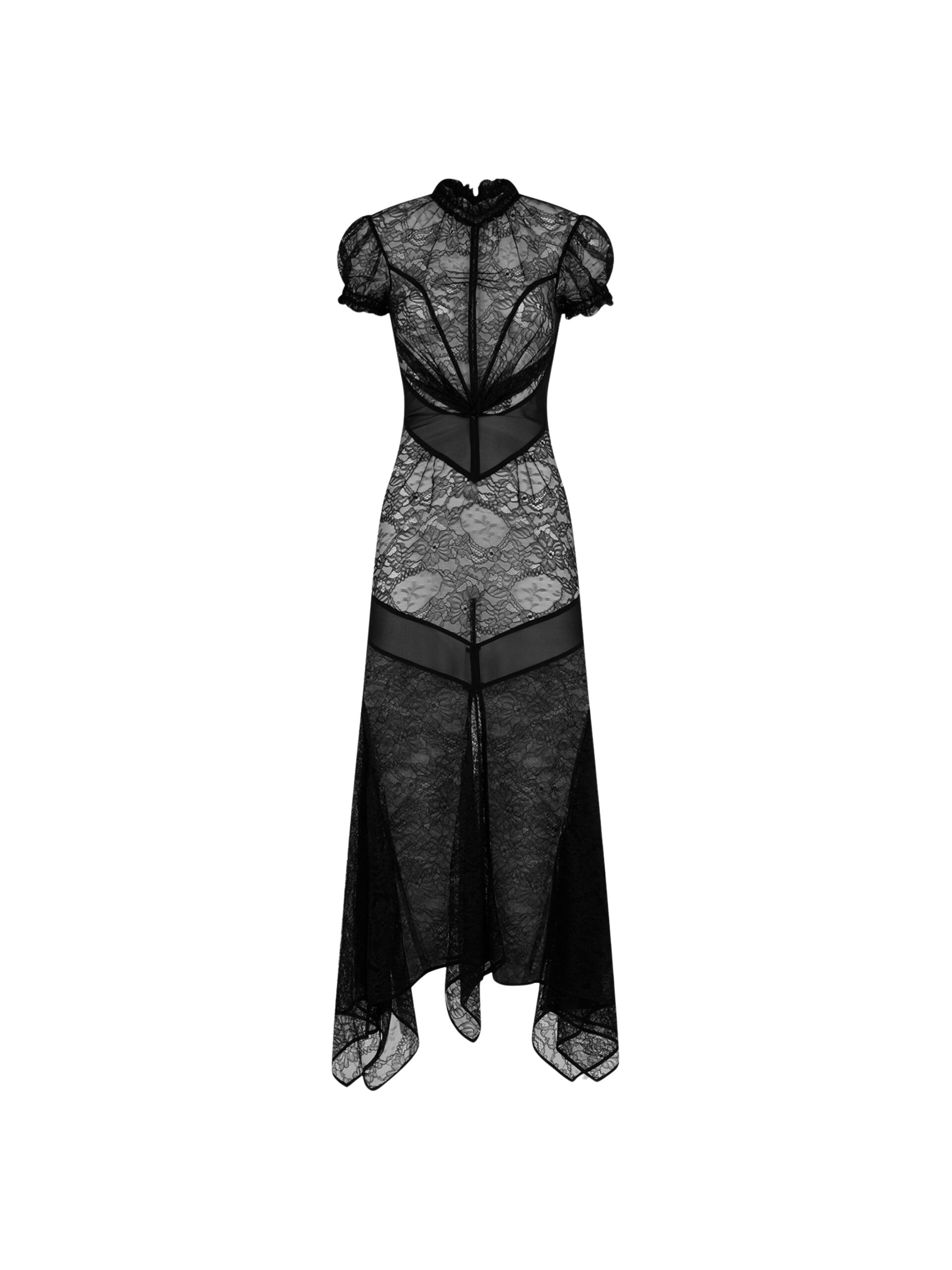 The Attico Black midi dress