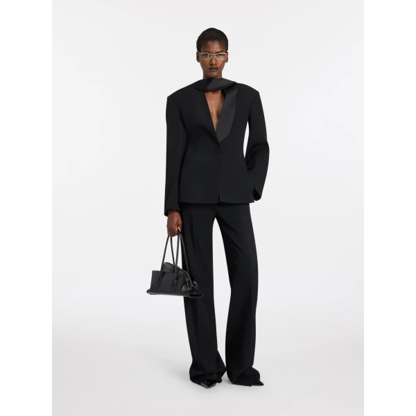 The Attico Black tuxedo jacket, view 2