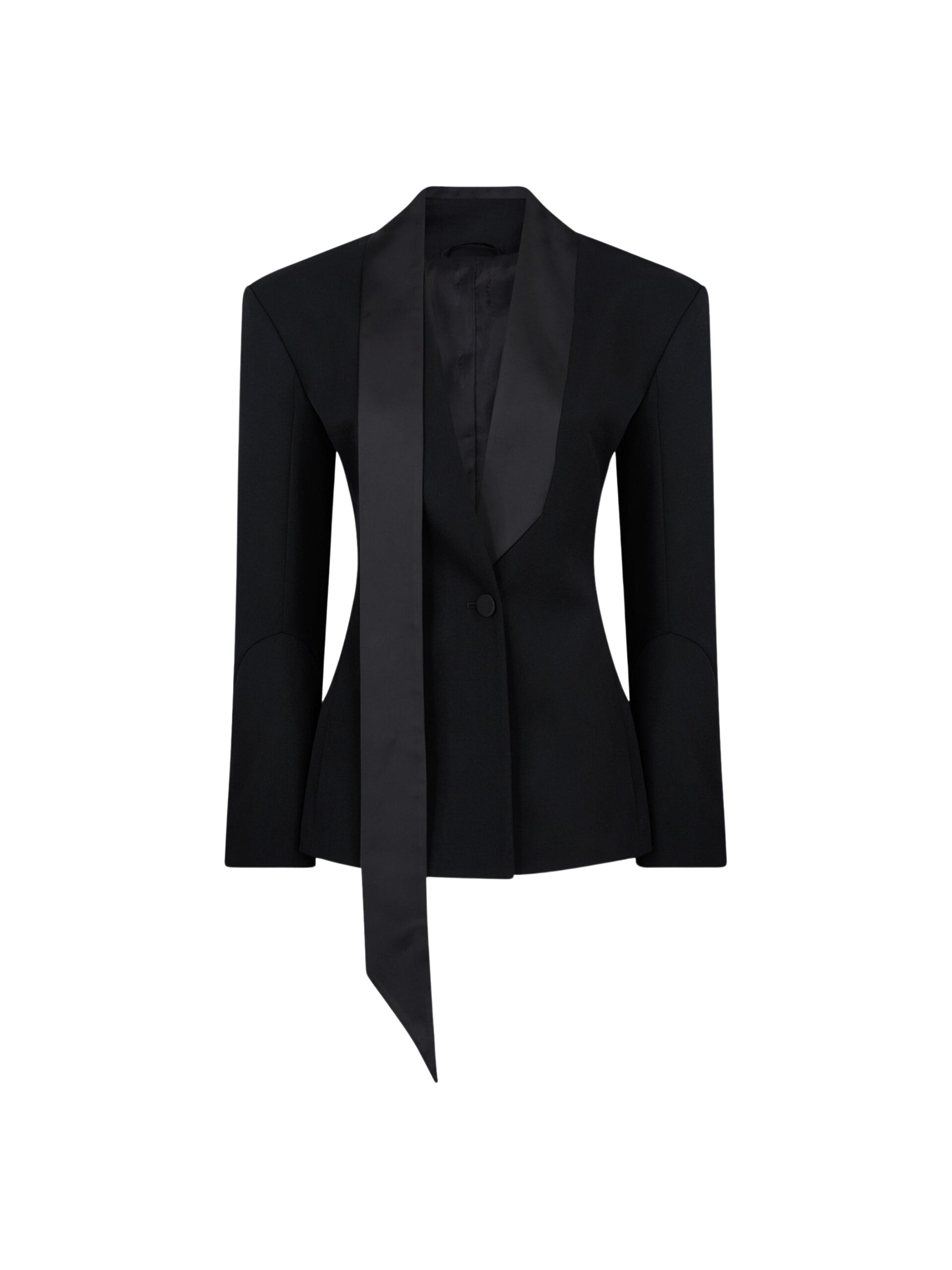 The Attico Black tuxedo jacket