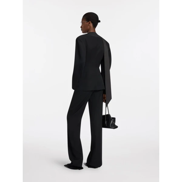 The Attico Black tuxedo pants, view 3
