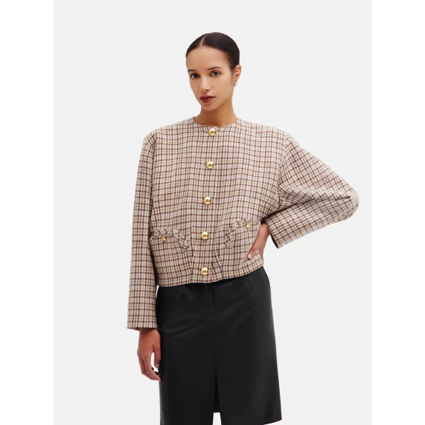 blazé milano altai jacket in agape grey mix