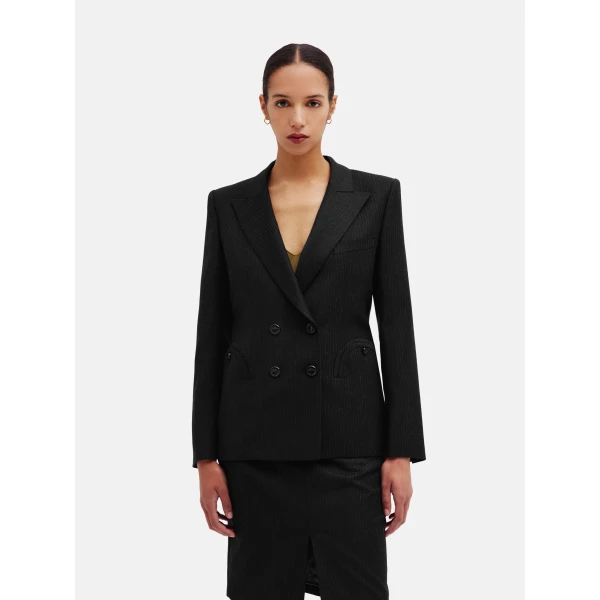 blazé milano charmer blazer in classy carbon black