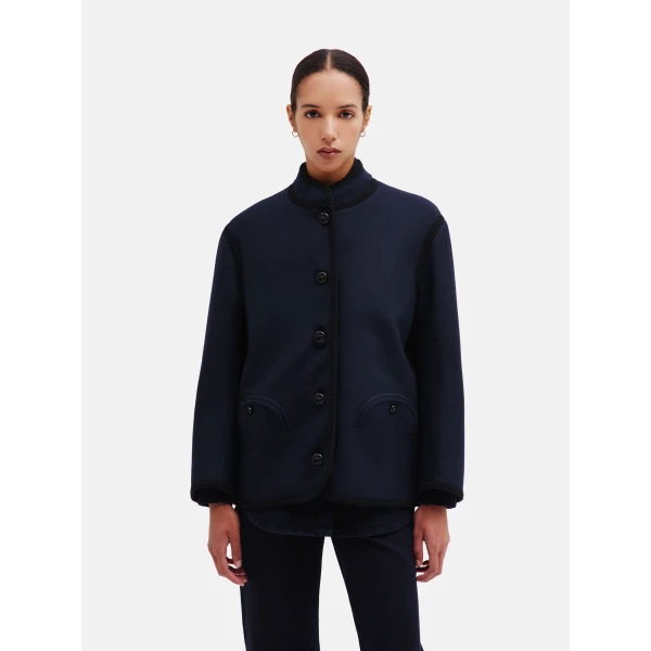 blazé milano curly jacket in nitak navy