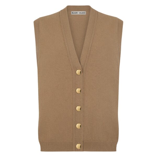 blazé milano gilet in highland camel