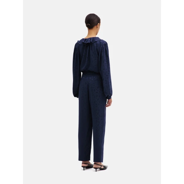 blazé milano glassy pant in seahorses deep blue