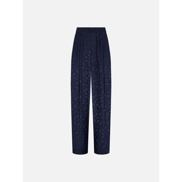 blazé milano glassy pant in seahorses deep blue