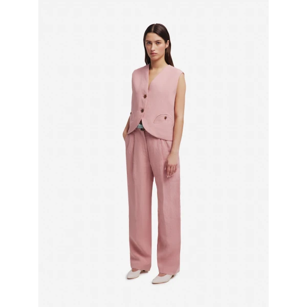 blazé milano gliss gilet in mid-day sun pink