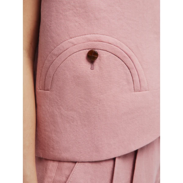 blazé milano gliss gilet in mid-day sun pink