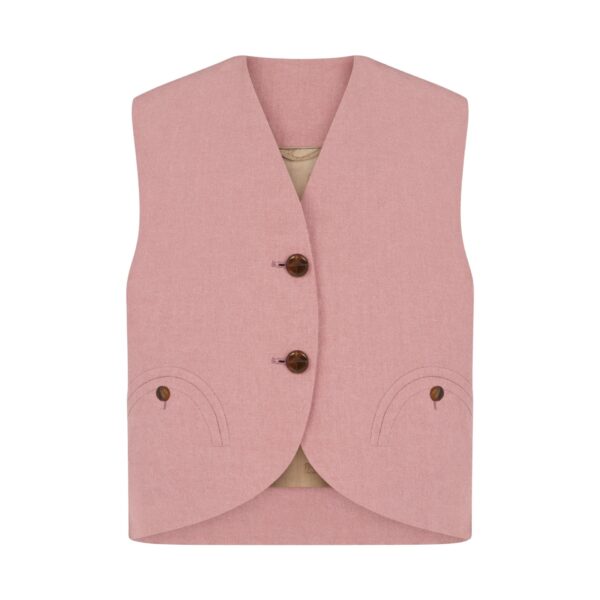 blazé milano gliss gilet in mid-day sun pink
