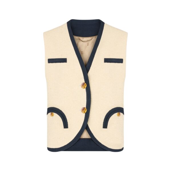 blazé milano gliss gilet in orinda butter