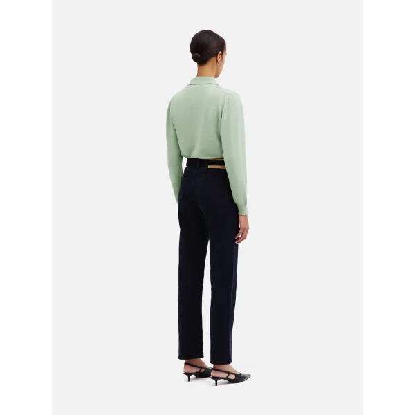 blazé milano highland ines polo cardigan in highland sugar